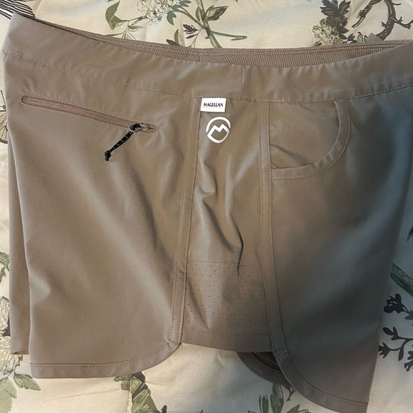 Magellan Outdoors Women's Tan Athletic Shorts - Picture 1 of 5